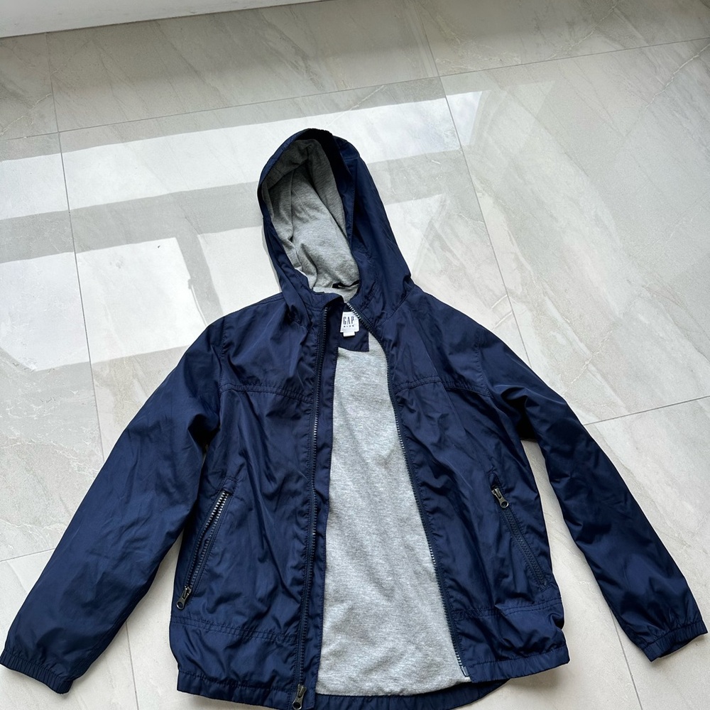 GAP Kids Navy Jacket with Gray Interior